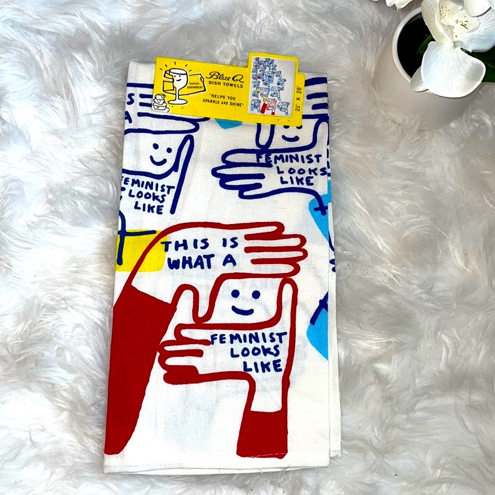 “This is what a Feminist looks like” dish towel